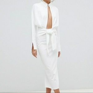 ASOS White Open Chest Dress